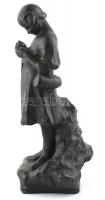 Bory Jenő (1879-1959) - Kézimunkázó lány 1910.
Patinázott kerámia. Talapzaton jelezve: Bory J. 1910...