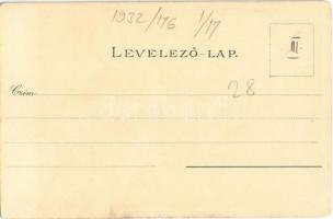 Budapest V. Látkép a Margit hídról, Országház, uszályok / Blick von der Margarethenbrücke, Parlament...