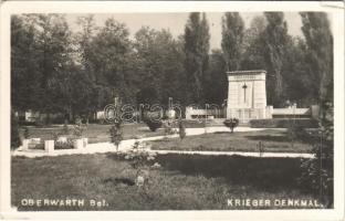 1939 Felsőőr, Oberwart; Krieger Denkmal / Hősök szobra, emlékmű / WWI military heroes monument. Foto L. Lottes (EK)