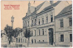 1910 Nagymarton, Mattersdorf, Mattersburg; Sparcassa / Takarékpénztár. W.L. Bp. 2445. Schön Sam kiadása / savings bank (EK)