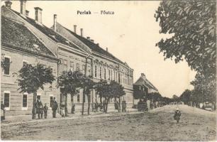 1916 Perlak, Prelog; Fő utca. Kramarits Victor kiadása / main street (ázott sarok / wet corner)