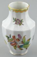 Herendi Viktória mintás porcelán váza, kézzel festett, jelzett, restaurált, m: 11,5 cm + Herendi Vik...