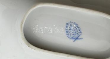 Herendi Viktória mintás porcelán váza, kézzel festett, jelzett, restaurált, m: 11,5 cm + Herendi Vik...