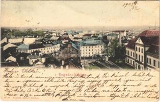 1904 Ungvár, Uzshorod, Uzhhorod, Uzhorod; látkép zsinagógával. Mandula Ignác kiadása / general view with synagogue (fl)