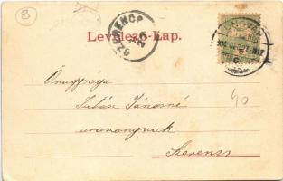 1904 Ungvár, Uzshorod, Uzhhorod, Uzhorod; látkép zsinagógával. Mandula Ignác kiadása / general view ...