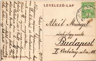 1913 Balatonlelle, Lelle; Leszkay Irénke telepi villák, vasúti sín. Steiner László kiadása