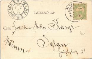 1904 Árpatarló, Ruma; Röm. kath. Kirche, Volks-Schule, Griech. Orient. Kirche, Magistrat / Római kat...