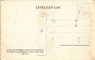 Keszthely, A sárguló gazdászok felvonulása ökrös szekereken, gyógyszertár. Balatoni Szövetség kiadás...