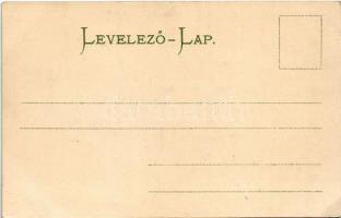 Budapest V. Országház. Montázs előkelő urakkal és hölgyekkel