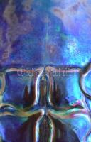 Zsolnay szecessziós díszváza.
Fehércserép. Felületén selyem és magas fényű, magas tüzű labradormázz...