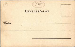 1896 Budapest XIV. Ezredéves Országos Kiállítás, A Pokol körkép. Art Nouveau, litho