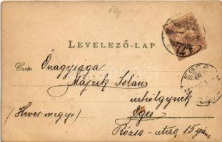 1896 Budapest XIV. Ezredéves Országos Kiállítás, Igazgatósági épület. Art Nouveau, litho