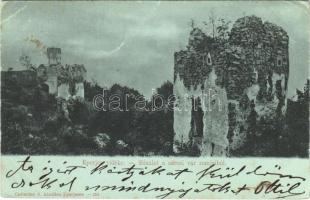 1902 Nagysáros, Velky Saris; Sáros vár romjai. Eperjes vidéke. Cattarino S. kiadása / Sarissky hrad / castle ruins (EB)