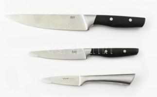 Össz. 3 db használt konyhai kés (2 db Jamie Oliver, 1 db Villeroy&Boch), 20 és 32,5 cm közötti méretekben