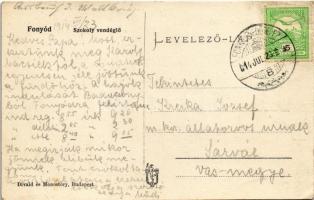 1914 Fonyód, Szokoly vendéglő, Balaton terem, fedett terasz (EK)