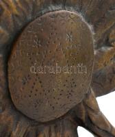 Szombati gyertyatartó pár. Judaika. Patinázott öntött bronz. Korának megfelelő állapotban. m: 42cm. ...