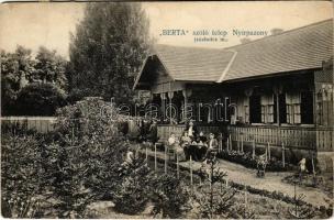 1910 Nyírpazony, Berta szőlőtelep, villa, kert. Hunyady fényképész kiadása (EK)