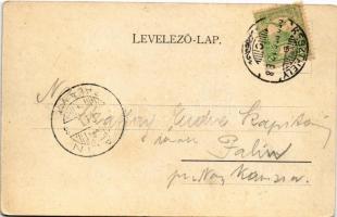 1902 Keszthely, Balaton part, gőzhajó. Mérei Ignác 1083