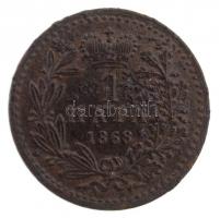 Szerbia 1868. 1p Br III. Mihály T:1-,2 / Serbia 1868. 1 Para Br Michael III C:AU, XF Krause KM#1.2
