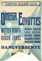 cca 1970 Omega koncertplakát ORI 50x70 cm Beszakadással