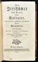 Nonotte, Claude François.: Die Irrthuemer des Herrn von Voltaire, aus dem Franzoesischen des Herrn A...