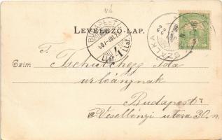 1907 Kovácspatak, Kovacov; vasútállomás. "Esztergomi lapok" nyomdája "Hunnia" kö...