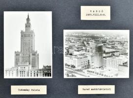 1965 Fotóalbum lengyelországi képekkel (Varsó, Krakkó, Gdansk), 40 db fotóval, 12x9 cm körüli méretben, jó állapotban, album mérete: 32,5x22 cm