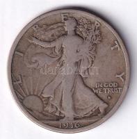 Amerikai Egyesült Államok 1916D 1/2$ Ag Walking Liberty T:2-,3 USA 1916D 1/2 Dollar Ag Walking Liberty C:VF,F Krause KM#142