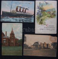 Padláson talált régi képeslap tétel kb 160-180 db, főleg motívum, de városképes is, gyenge állapotban