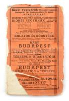 cca 1910 Budapest térkép Stopits György fedlap nélkül 82x90 cm