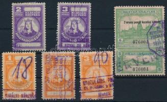 1931/32 7 db kezelési költség bélyeg