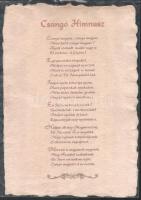 Csángó Himnusz, merített papír, szélein kisebb törésnyomokkal, 30x21 cm