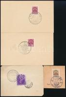 1938-1941 Visszatért bélyegzések 8 db lapon