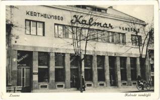 Losonc, Lucenec; Kalmár vendéglő, kerthelyiség. Filó Marcel kiadása / restaruant, garden (b)