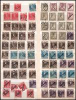 Károly, Zita, Köztársaság, stb. bélyegek összeállítás nagyalakú berakólapon
