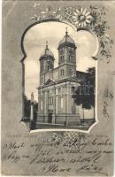 1903 Léva, Levice; Római katolikus templom. Dukesz Lipót kiadása / Catholic church. Floral (EB)