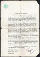 1981 Győr, Pataky Kornél (1920-1998) győri püspök gépelt levele Juniláló (jubiláló) házaspár részére, autográf aláírásával, pecsétjével, a püspökség fejléces levélpapírján + Az aranymenyegző alkalmából tartott hálaadó szentmise szövegének részlete
