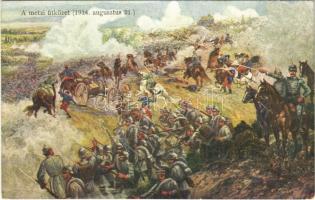 A metzi ütközet (1914. augusztus 21.) / WWI German and Austro-Hungarian K.u.K. military art postcard, Battle of Metz