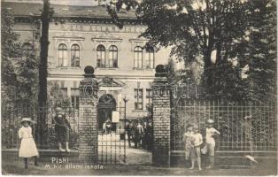 1915 Piski, Simeria; M. kir. állami iskola. Marksz Gy. Viktor kiadása / school (EK)