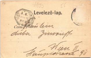 1899 Temesvár, Timisoara; Andrássy út. Králicsek Béla kiadása / street view (EB)