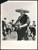 2 db kínai fotó, egyiken Maoval. sérültek 20x16 cm