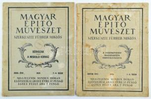 1929 A Magyar Építőművészet c. magazin két száma. Foltos