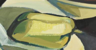 Fóth Ernő (1934-2009): Csendélet. Olaj, vászon. Jelzett. A hátoldalán autográf felirattal. Kissé sér...