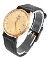 Roamer arany(Au) 14K karóra, dátumkijelzővel, jelzett, gomb hiányzik, kopásnyomokkal, nem működik, d...