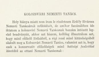 Batthyány Tivadar gróf: Beszámolóm I-II. köt. Bp., [1927.], Szerzői,(Athenaeum), 325 p. + 1 (kihajth...