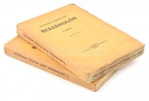 Batthyány Tivadar gróf: Beszámolóm I-II. köt. Bp., [1927.], Szerzői,(Athenaeum), 325 p. + 1 (kihajth...