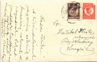 1934 Temesvár, Timisoara; Városi színház, villamos, Bánáti bankegyesület rt., Jachan Riviera, Közpon...