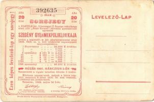 Madonna s: Zatzka H. (Hátoldalon sorsjegy a Szegény Gyermekpoliklinika javára (EK)