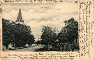 1902 Veszprémvarsány, Varsány; Fő utca, templom. Berecz Viktor kiadása