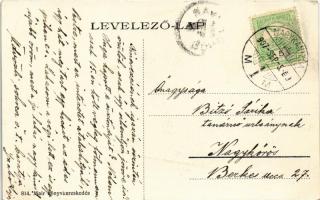 1907 Nagykanizsa, Piac tér, utcai árusok, üzletek. Mair könyvkereskedés kiadása